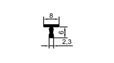 8 mm "T" Profili	 	MD 1027 D