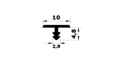 15 mm "T" Profili	 	MD 1027 E