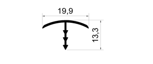 20 mm "T" Profili	 	MD 1027 R