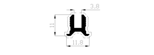 TEKLİ ALT RAY	 		 	MD 1049 A