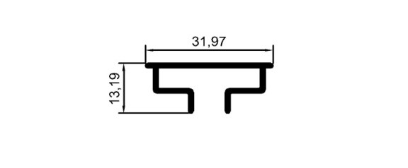 Kanallı Tel Askılık Profili	 	ÇP 0044