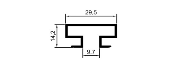 Kanallı Tel Askılık Profili	 	ÇP 0049