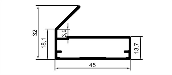 45 mm Çerçeve Kapak Prf Kulplu	 	MD 1001 DK