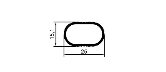 15x25 Çizgili Askı Borusu	 	MD 1017 E