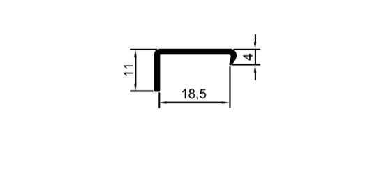 18 mm "U" Kapama	 	MD 1018 B