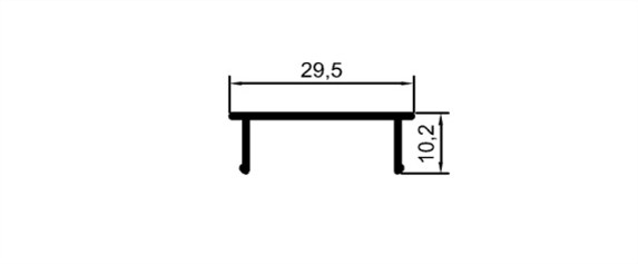 40 mm Tezgah Alın Profil Kapağı	 	MD 1030 A
