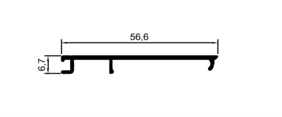 60 mm Tezgah Alın Profili	 	MD 1031 A