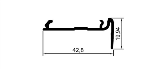 60 mm Tezgah Alın Profili	 	MD 1031