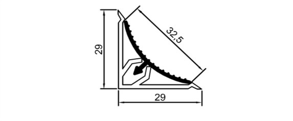 Oval Çizgili Tezgah Süpürgeliği	 	MD 1054