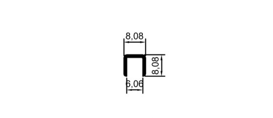 8 mm "U" Kapama	 	MD 1058 B