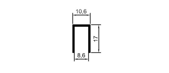 8 mm "U" Kapama	 	MD 1058 E