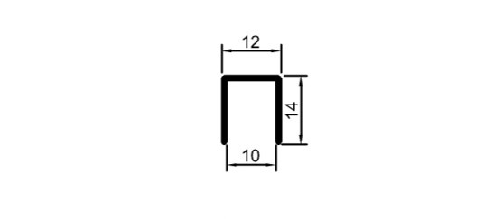 10 mm "U" Kapama	 	MD 1058 F