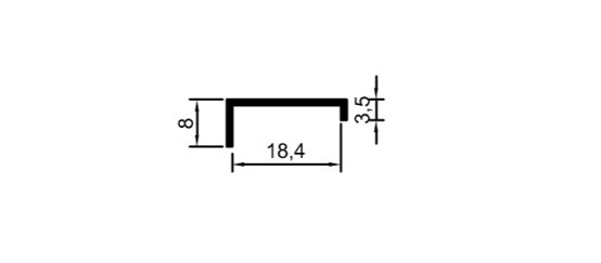 18 mm "U" Kapama	 	MD 1105